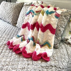 Handcrafted Baby Blanket Crochet Toddler Afghan Blanket